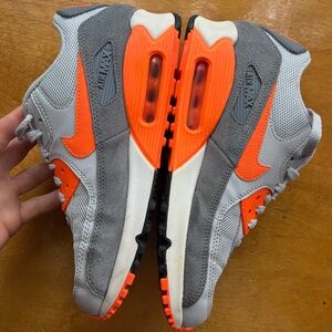 Women’s Nike Airmax 90s Essential (orange and gray)